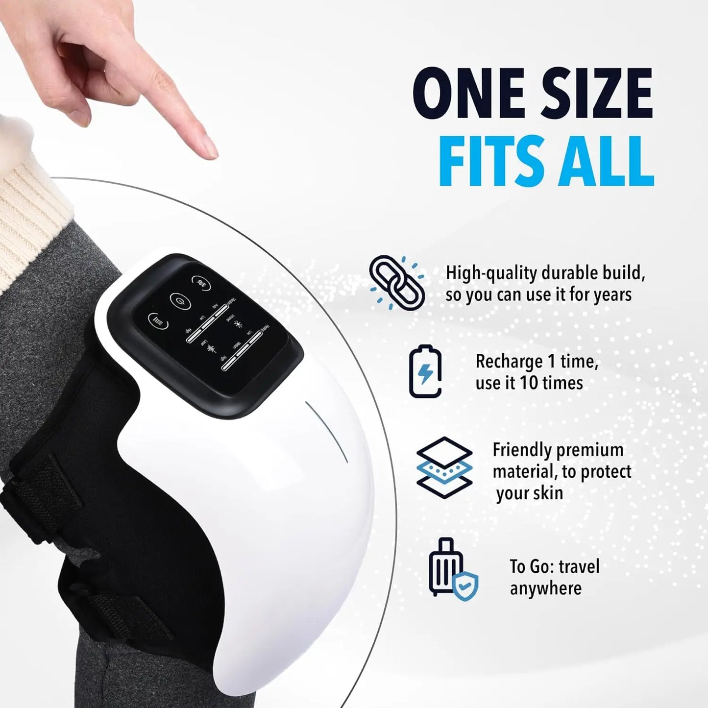 Smart Knee Massager with Red Light Therapy