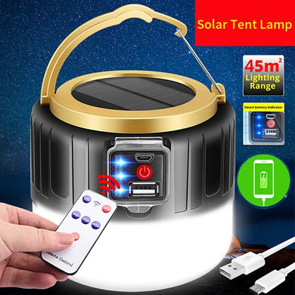 Rechargeable Outdoor Solar LED Camping Lamp