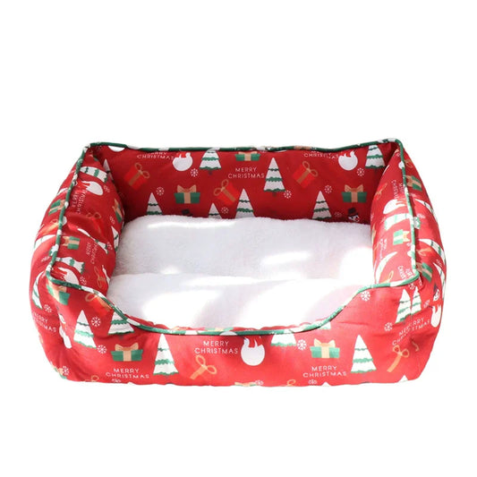 Christmas Pet Bed – Warm Cloud Nest for Dogs & Cats