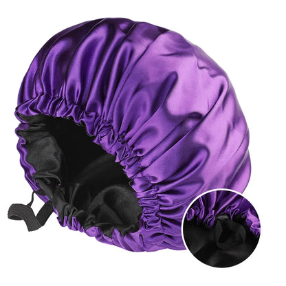 Double-Layer Reversible Satin Bonnet