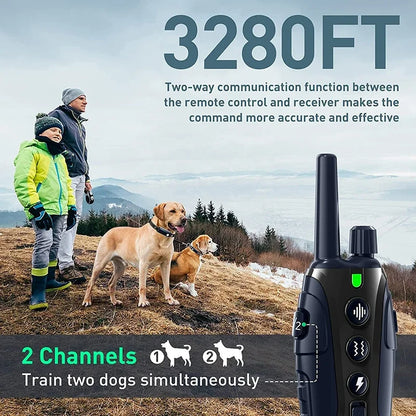2000m Smart Dog Training Collar with Remote Control