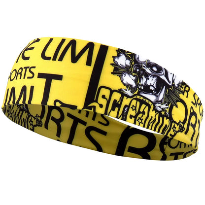 Gothic Skull Headband Sweat Bandage Sport Head Hair Band Workout Tennis Fitness Jog Basketball Running Scary Sweatband Women Men by Haraps.com