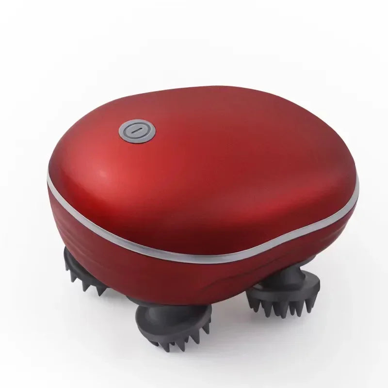 Electric Scalp & Head Massager with Red Light Therapy – Anti-Stress Relaxation Tool