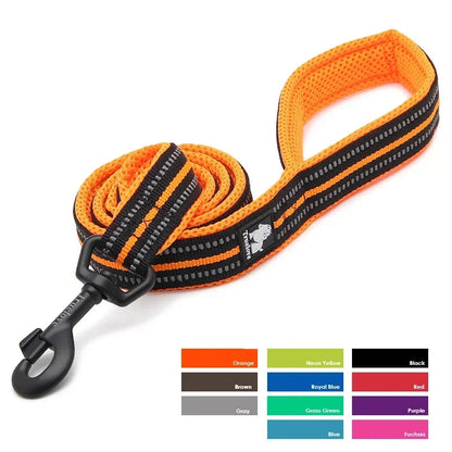 Soft Pet Leash with Reflective Nylon Mesh Padding
