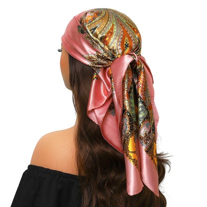 Silk Satin Square Head Scarf