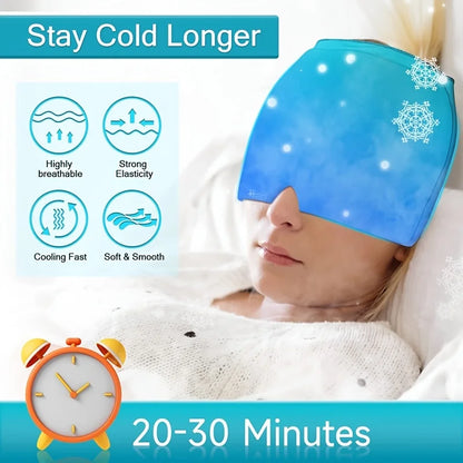 CoolRelief Gel Ice Cap For Migraine And Sinus Relief by Haraps.com