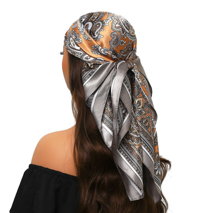 Silk Satin Square Head Scarf