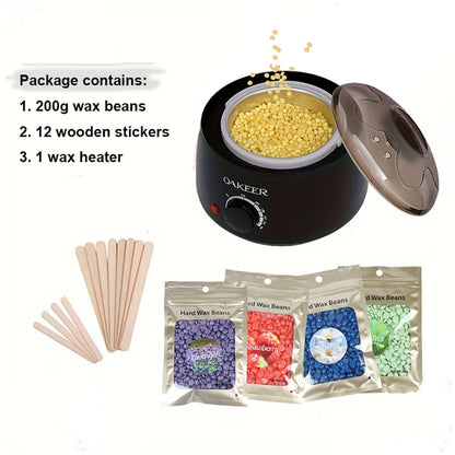 Wax Melting Machine with 200g Wax Beans – Professional Wax Heater for Hair Removal & Wax Therapy