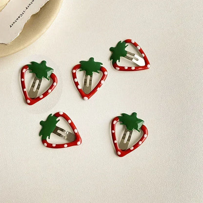 Strawberry & Apple Hair Clips