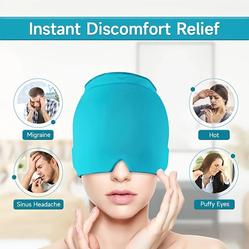 CoolRelief Gel Ice Cap For Migraine And Sinus Relief by Haraps.com