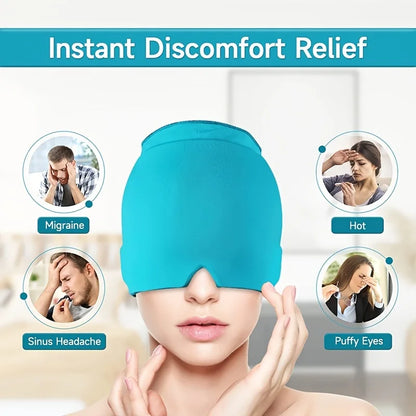 CoolRelief Gel Ice Cap For Migraine And Sinus Relief by Haraps.com