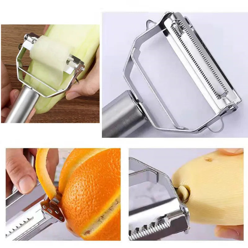 Multifunctional Stainless Steel Kitchen Vegetable and Fruit Peeler