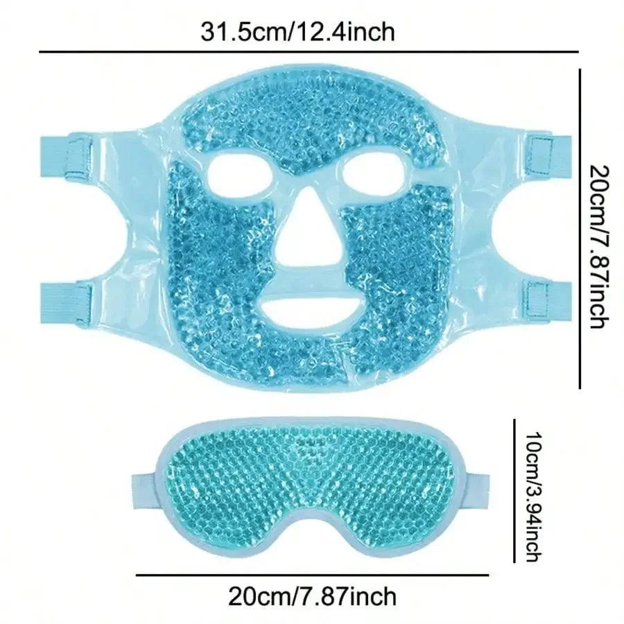 LuxFace Gel Eye Mask Cooling Hot Cold Compress by Haraps.com