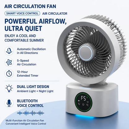 Portable Wall Hanging USB Fan With Remote Control And Nightlight Smart Voice Activated Folding Air Cooler For Home