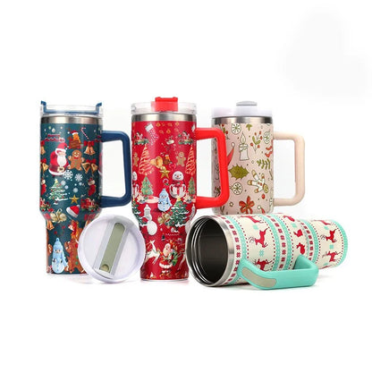 Christmas Stainless Steel Thermos Bottle – 40oz Insulated Travel Tumbler