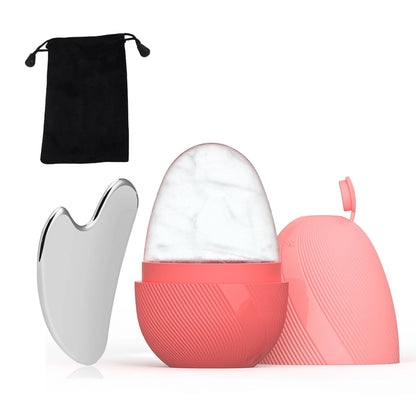 Ice Roller & Gua Sha Tool Set By GlowLift 2-Piece by Haraps.com