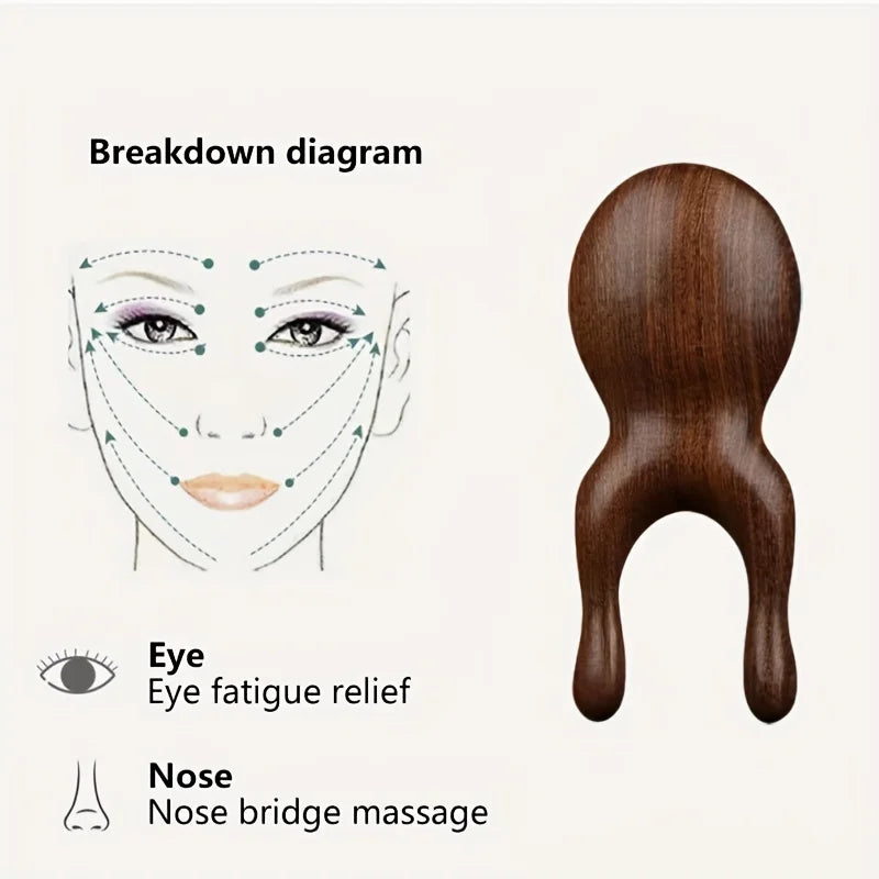 Eyes Gua Sha Sandalwood Facial Tool by Haraps.com