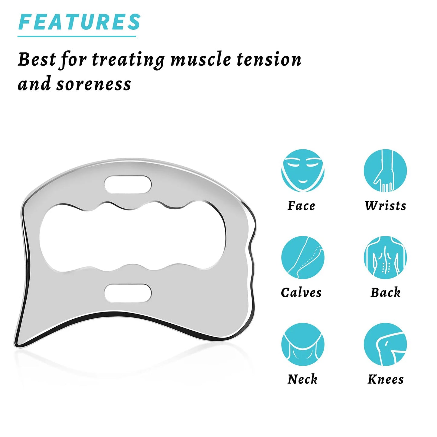 Stainless Steel Sculpt Tool For Lymphatic Drainage by Haraps.com