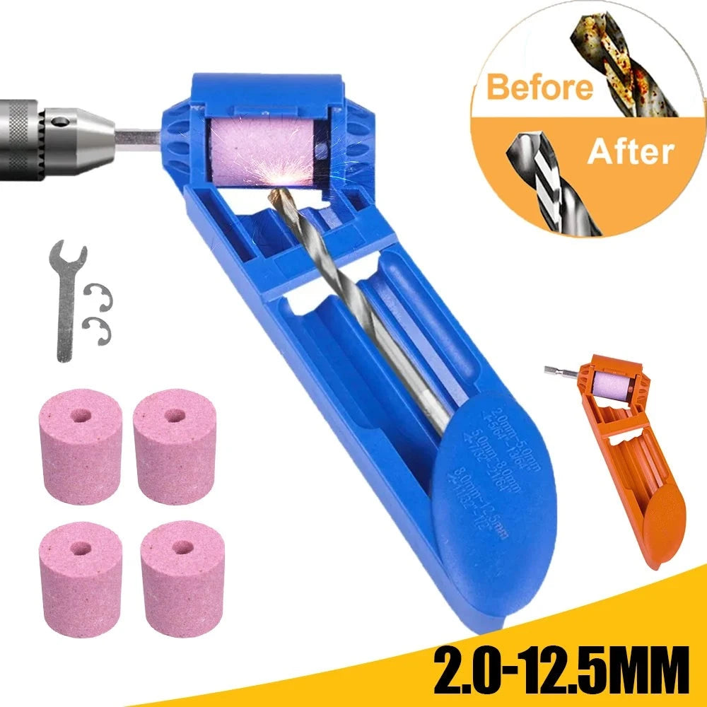 Portable Drill Bit Sharpener with Corundum Grinding Wheel