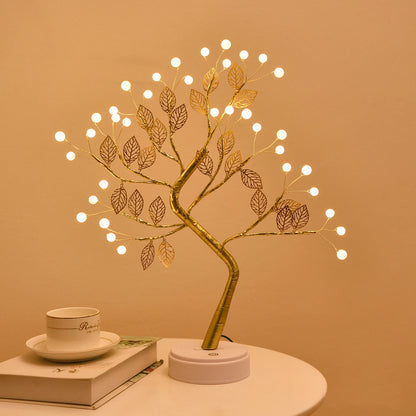 Willow-Glow Tabletop Tree Lamp, Decorative LED Lights USB Or AA Battery Powered