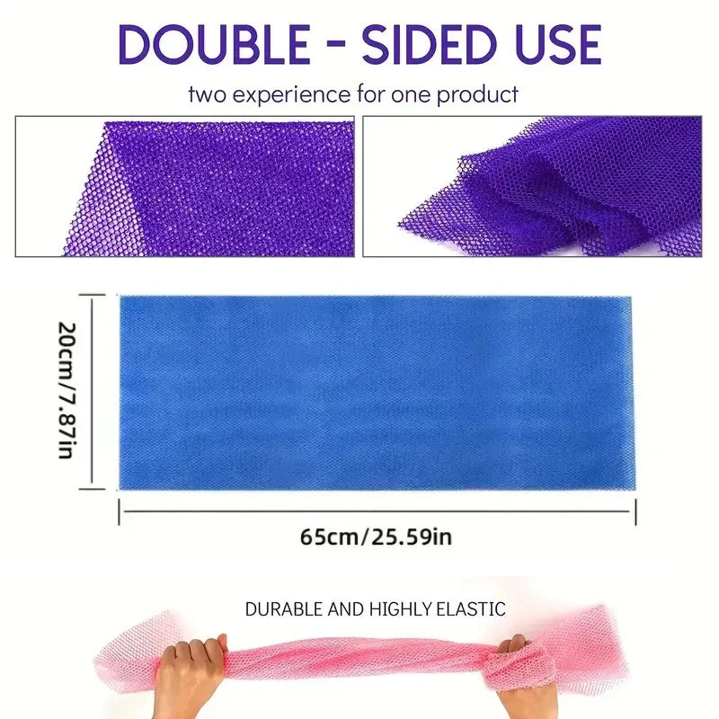 1/3pcs African Net Bath Sponge – Double-Sided Exfoliating Washcloth & Loofah Towel for Smooth, Healthy Skin
