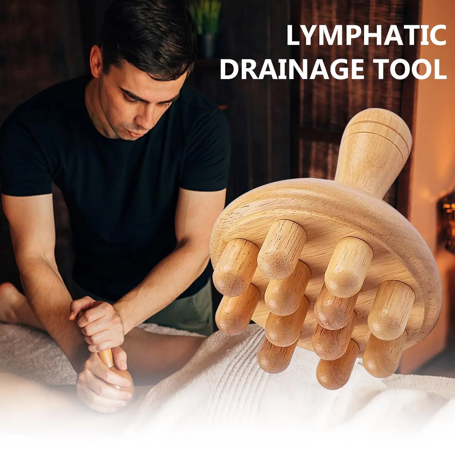 Zennify Wooden Mushroom Massager Tool for Muscle Relief by Haraps.com