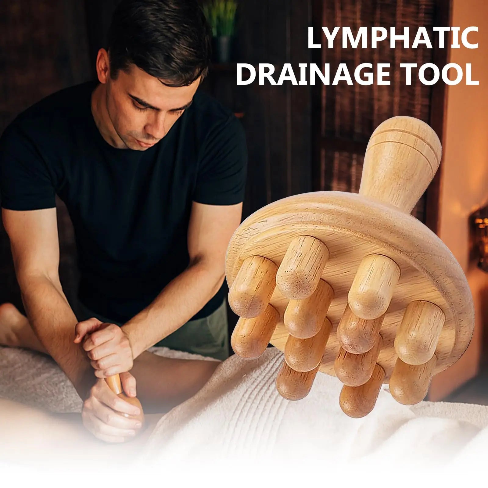Zennify Wooden Mushroom Massager Tool for Muscle Relief by Haraps.com
