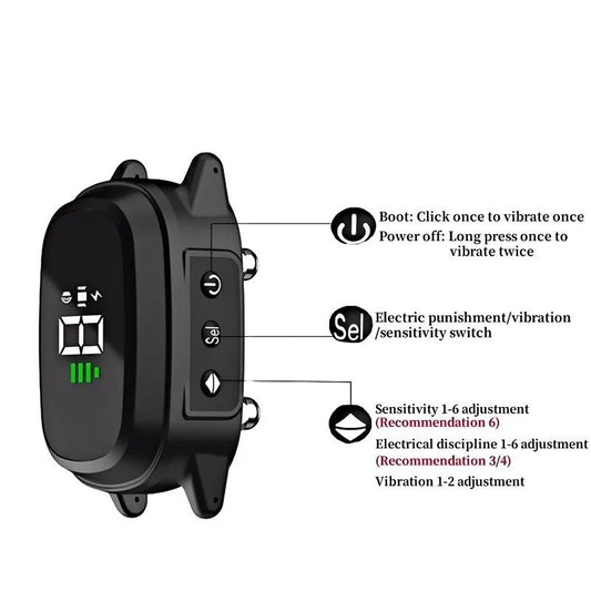 Anti-Barking Collar – Vibration & Shock Training for All Dog Sizes