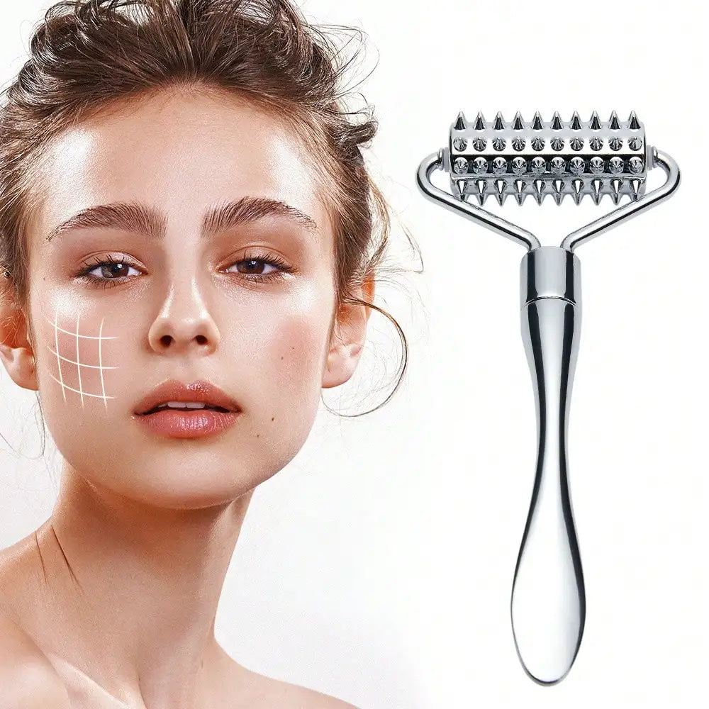 Vibrant Steel Spa Facial Roller For Deep Tissue Therapy by Haraps.com