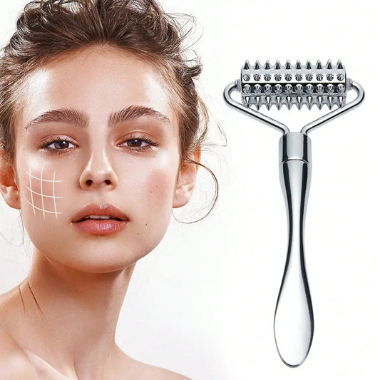 Vibrant Steel Spa Facial Roller For Deep Tissue Therapy by Haraps.com