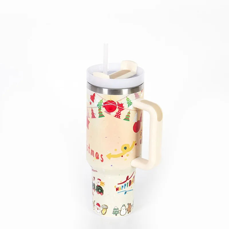 Christmas Stainless Steel Thermos Bottle – 40oz Insulated Travel Tumbler