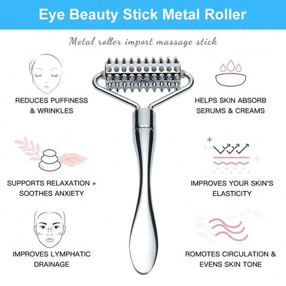 Vibrant Steel Spa Facial Roller For Deep Tissue Therapy by Haraps.com