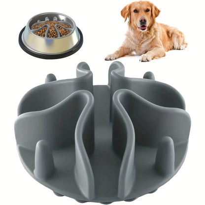 Soft Silicone Slow Feeder Dog Bowl Insert – Puzzle Feeder for Healthy Digestion