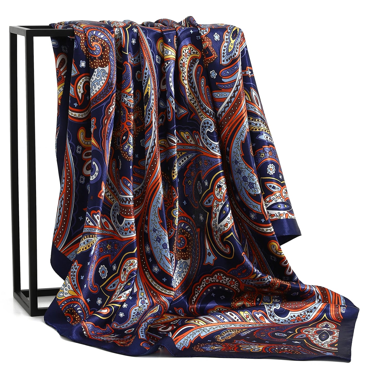 Satin Silk Square Head Scarf (90cm x 90cm)