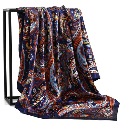Satin Silk Square Head Scarf (90cm x 90cm)