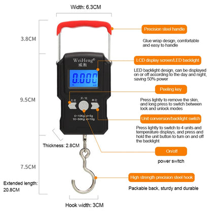 Portable Hanging Hook Scale