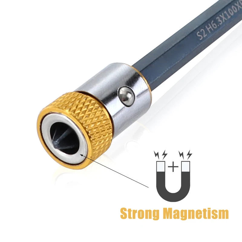 Universal Magnetic Ring Sleeve for 6.35mm 1/4" Bits (Pack of 3)