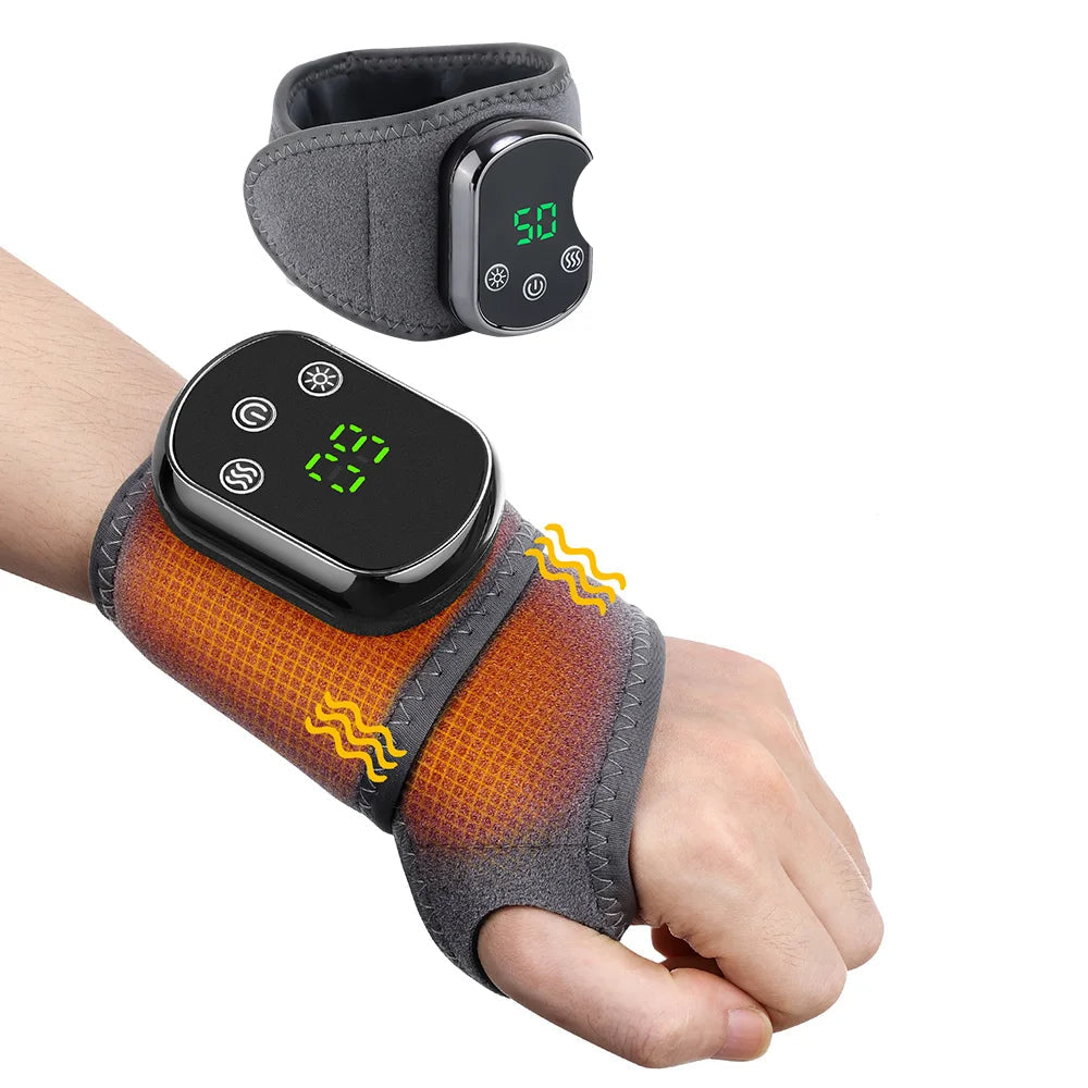 Electric Heating Wrist Guard Vibration Massage Hot Compress Wrist Brace Ankle Wrap Hand Foot Protector Rechargeable Wristband by Haraps.com