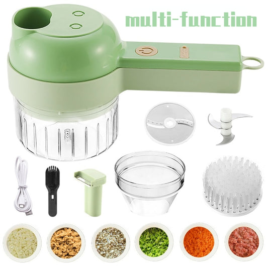 Multifunctional 4 In1 Electric Vegetable Cutter Slicer