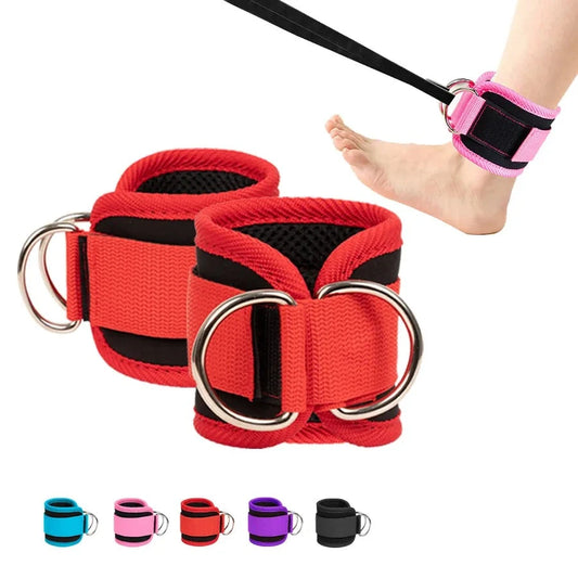 Fitness Ankle Straps with Adjustable D-Ring