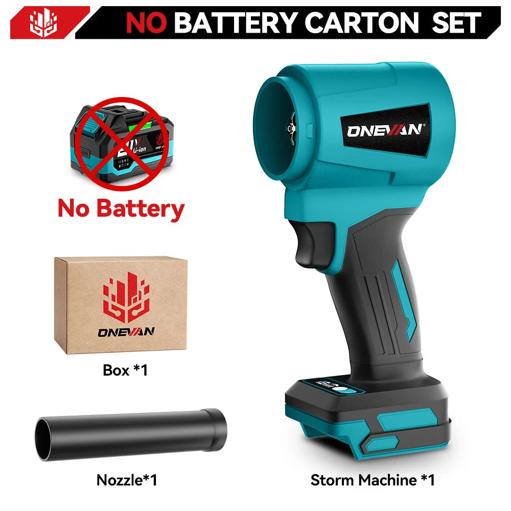 4000W Brushless Electric Turbo Blower Jet Fan 400M/S 300000RPM Leaf Blower Dust Blowing Tool For Makita 18V Battery Pin by Haraps.com