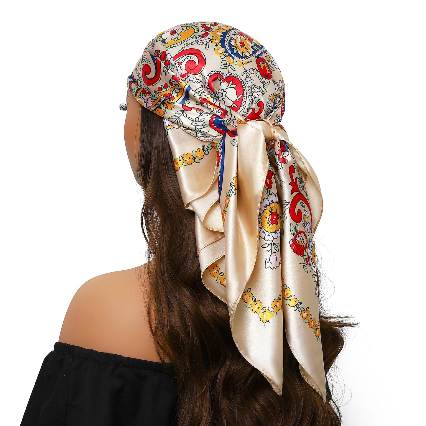 Silk Satin Square Head Scarf