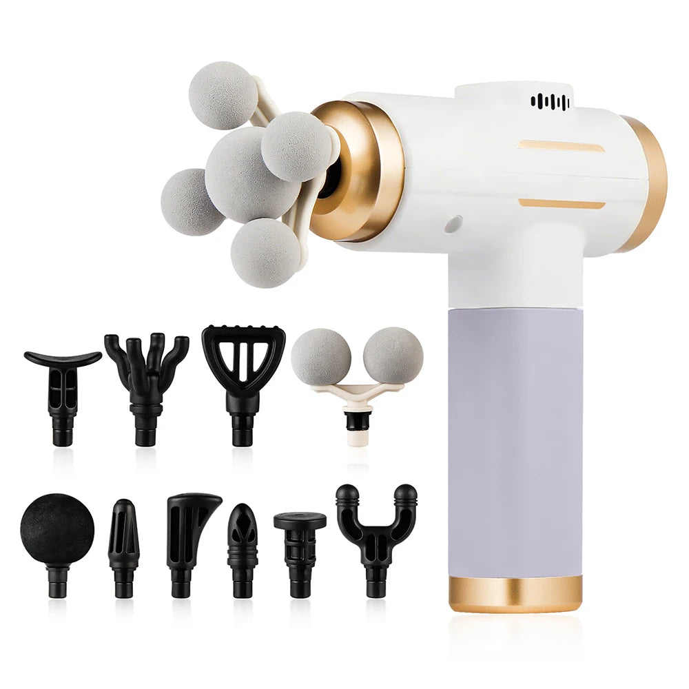 11-IN-1 Electric Massage Gun 99 Level Powerful Fascia Gun High-Frequency Vibration Body Massage Gun Arms Leg Muscle by Haraps.com