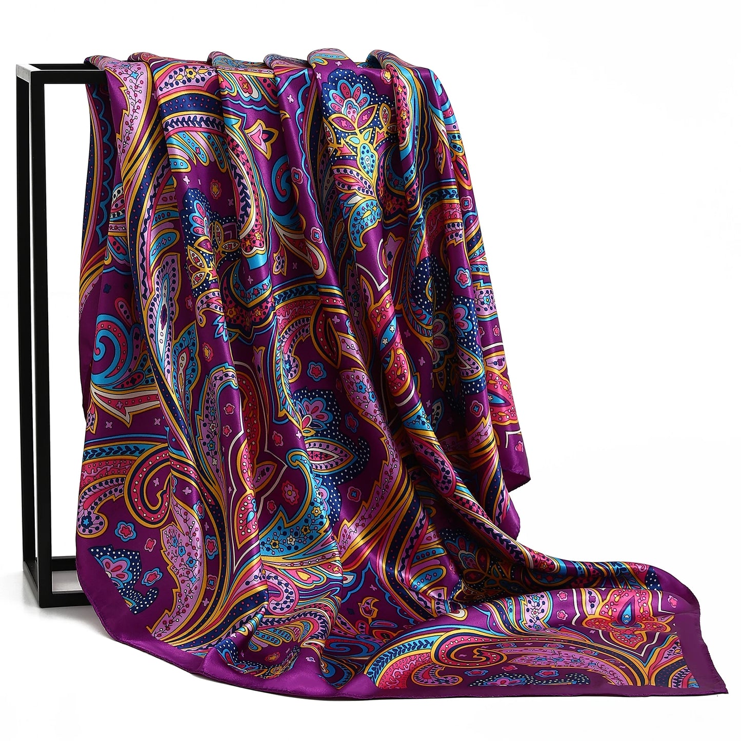 Satin Silk Square Head Scarf (90cm x 90cm)