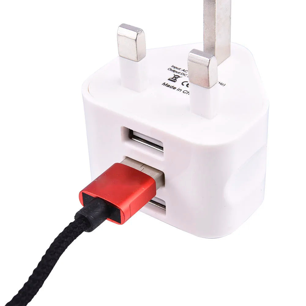 USB Adapter with 3 Pin UK Plug