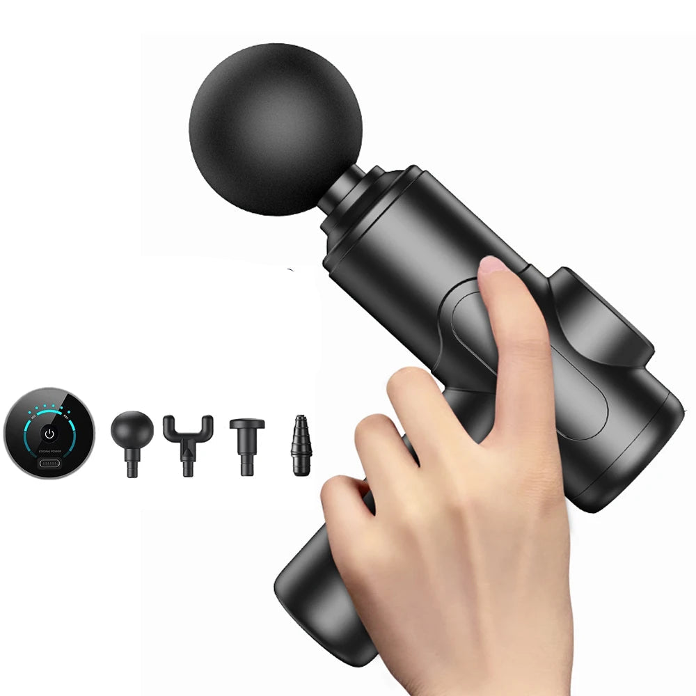 Fascia Gun Deeply Relieves Muscle Soreness Fitness and Relaxation Equipment LED Touch Screen 6 Massage Head by Haraps.com