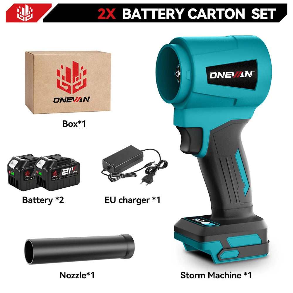 4000W Brushless Electric Turbo Blower Jet Fan 400M/S 300000RPM Leaf Blower Dust Blowing Tool For Makita 18V Battery Pin by Haraps.com