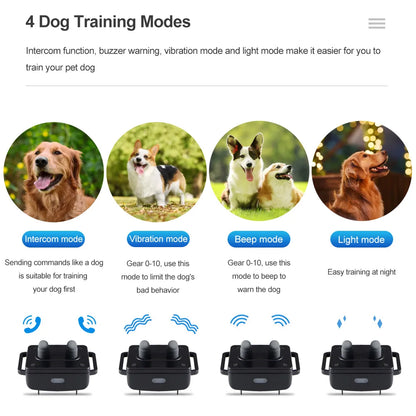 1500m Electric Dog Training Collar with Voice Walkie-Talkie
