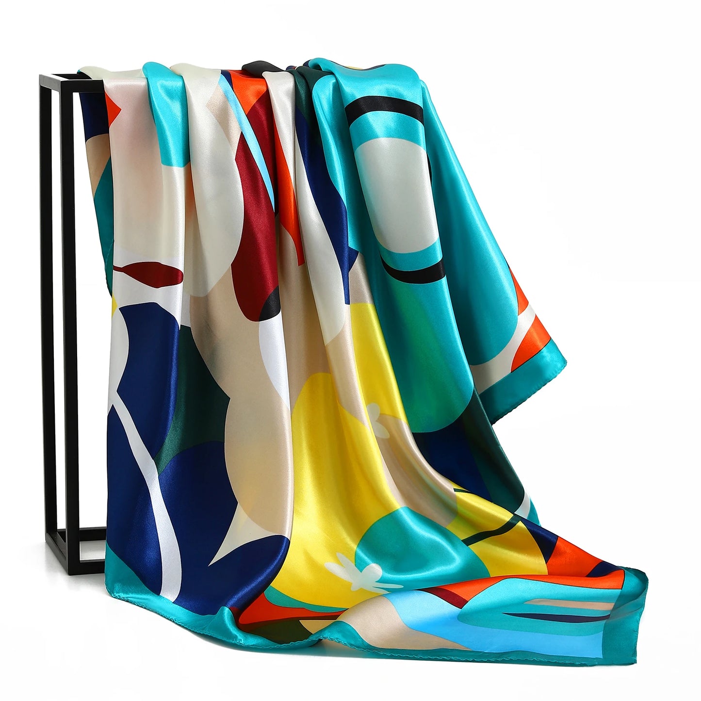 Satin Silk Square Head Scarf (90cm x 90cm)