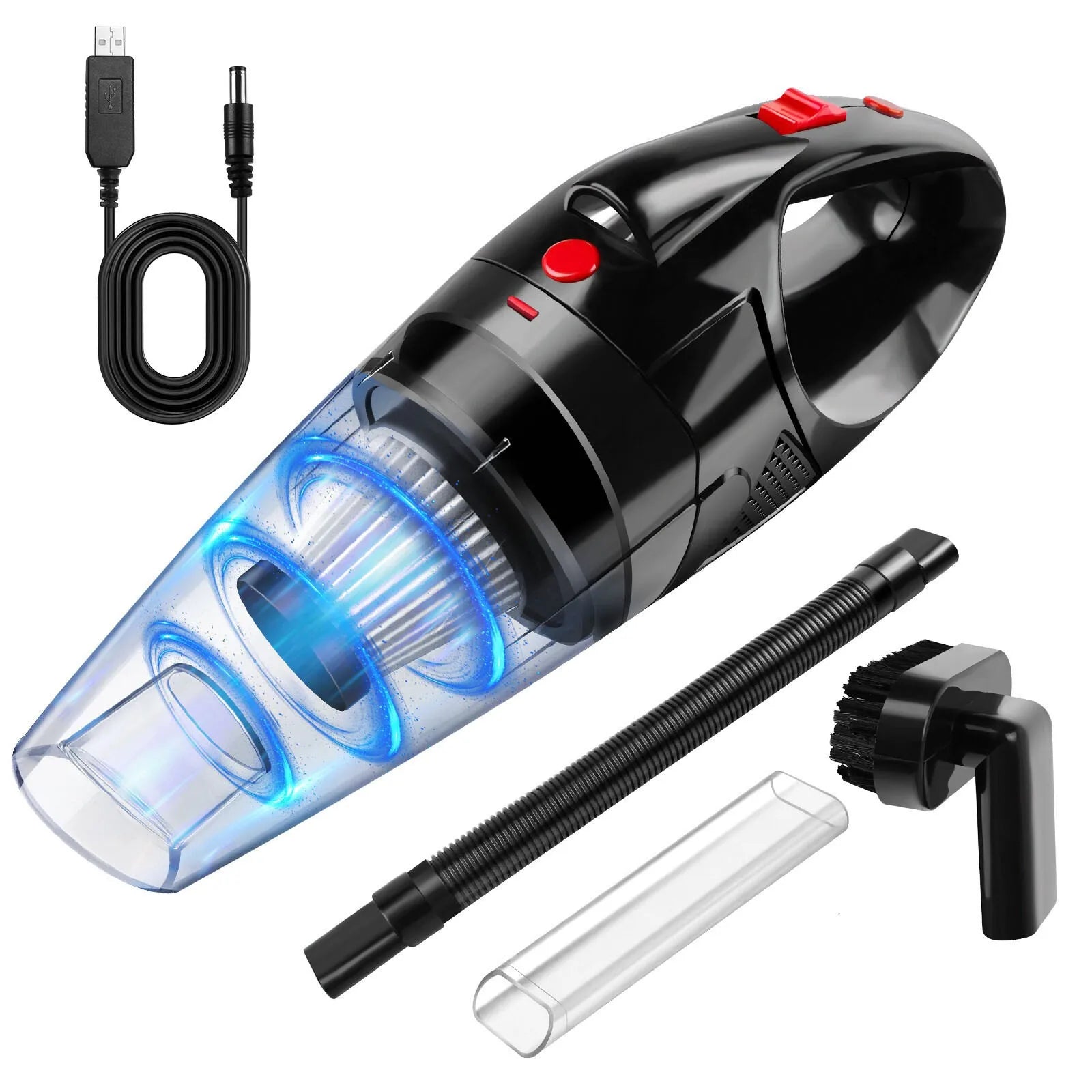 Mini Cordless Handheld Vacuum Cleaner Powerful Suction USB Rechargeable Lightweight Portable Vacuum for Car Home Pet Hair Sofa Carpet Office Cleaning by Haraps.com